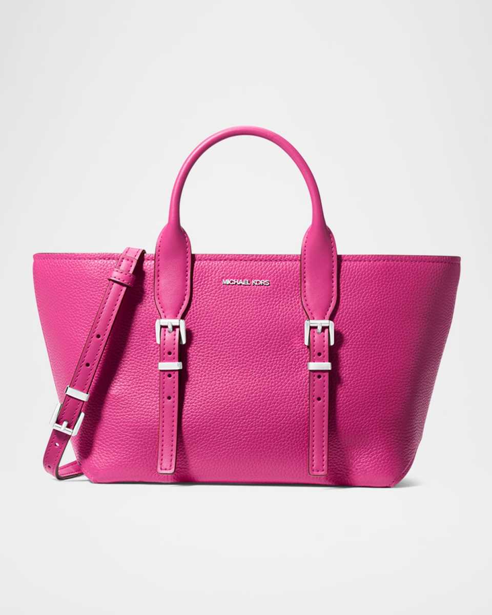 Moore Small Buckle Leather Satchel Bag